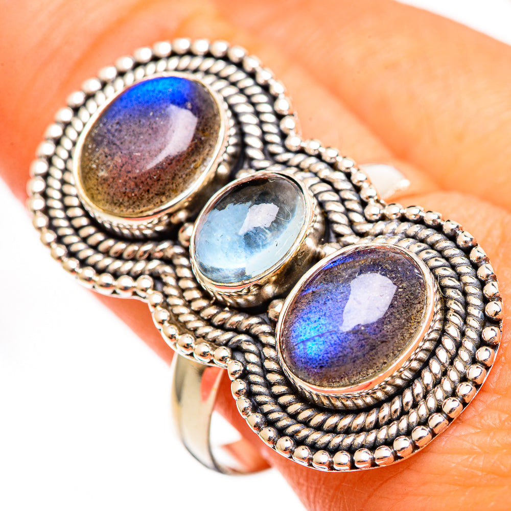 Labradorite Rings handcrafted by Anasilvercos - RING111213