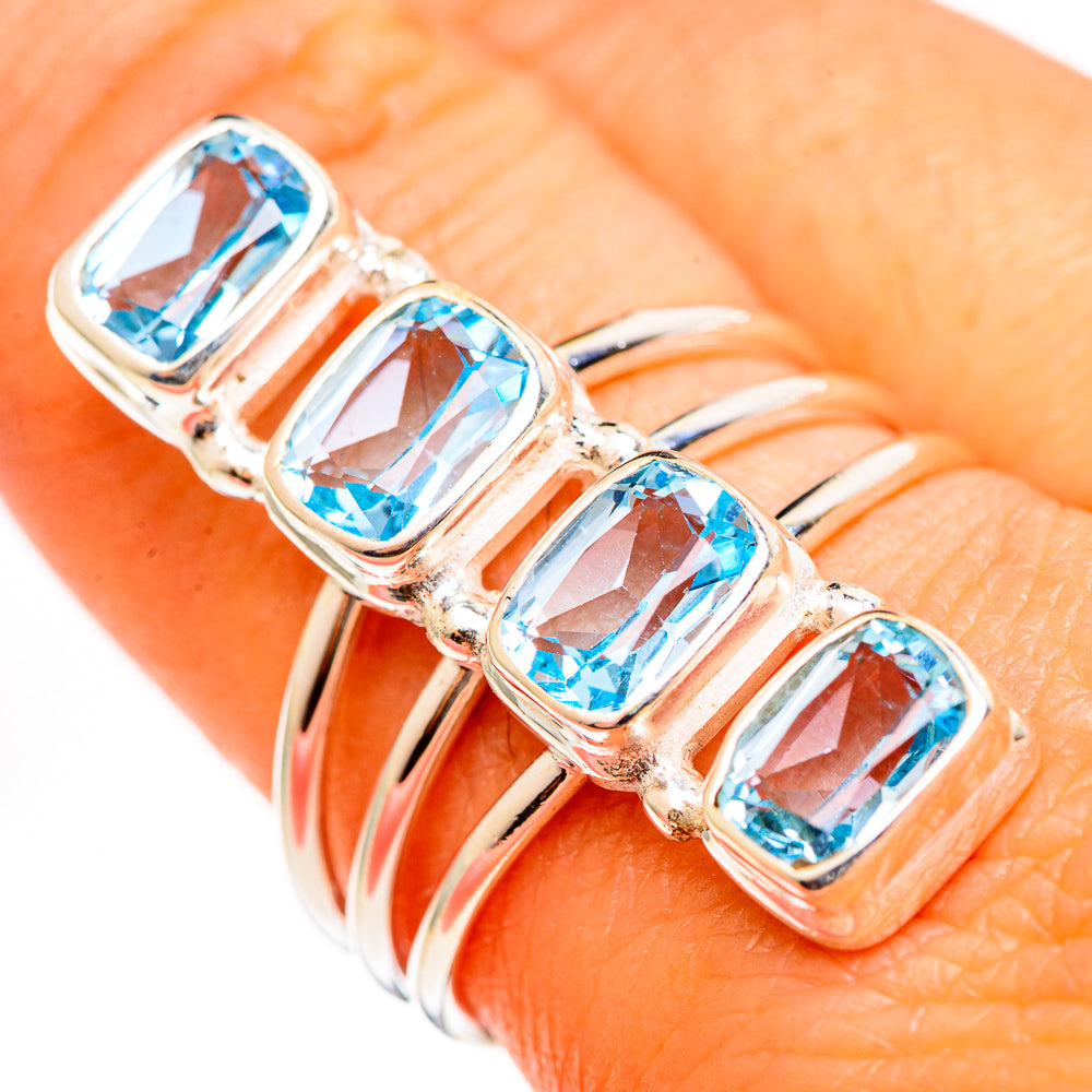 Blue Topaz Rings handcrafted by Anasilvercos - RING111214