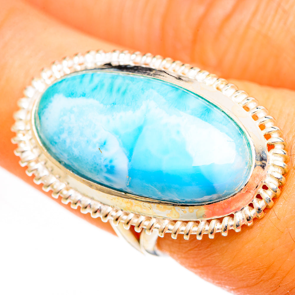 Larimar Rings handcrafted by Anasilvercos - RING111217