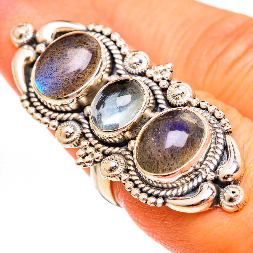 Labradorite Rings handcrafted by Anasilvercos - RING111222