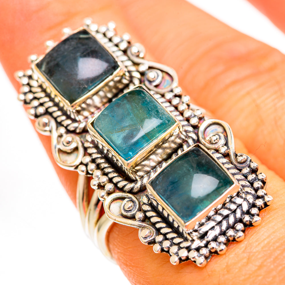 Green Fluorite Rings handcrafted by Anasilvercos - RING111223