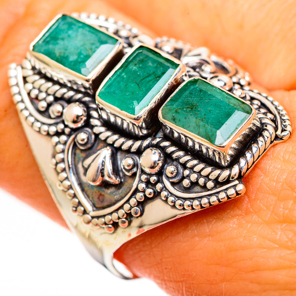 Emerald Rings handcrafted by Anasilvercos - RING111229