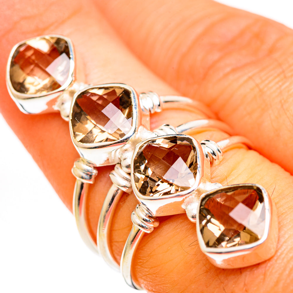 Smoky Quartz Rings handcrafted by Anasilvercos - RING111235