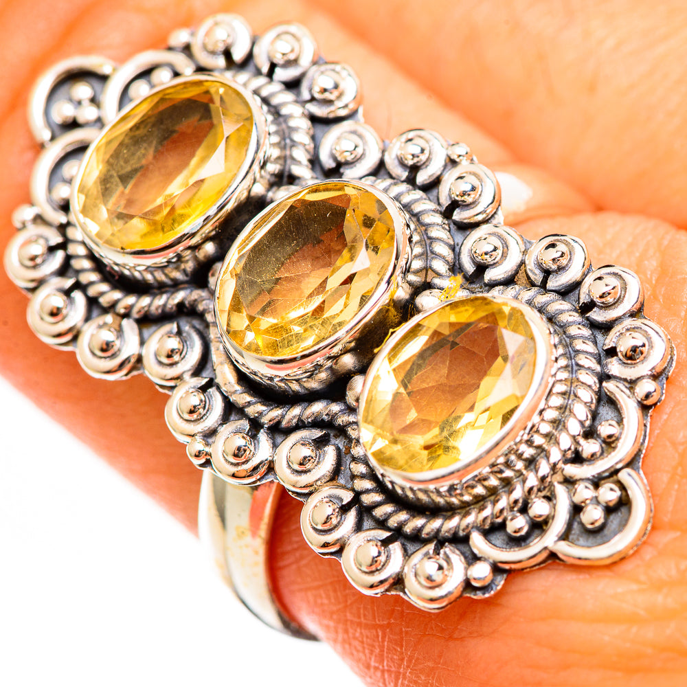 Citrine Rings handcrafted by Anasilvercos - RING111239