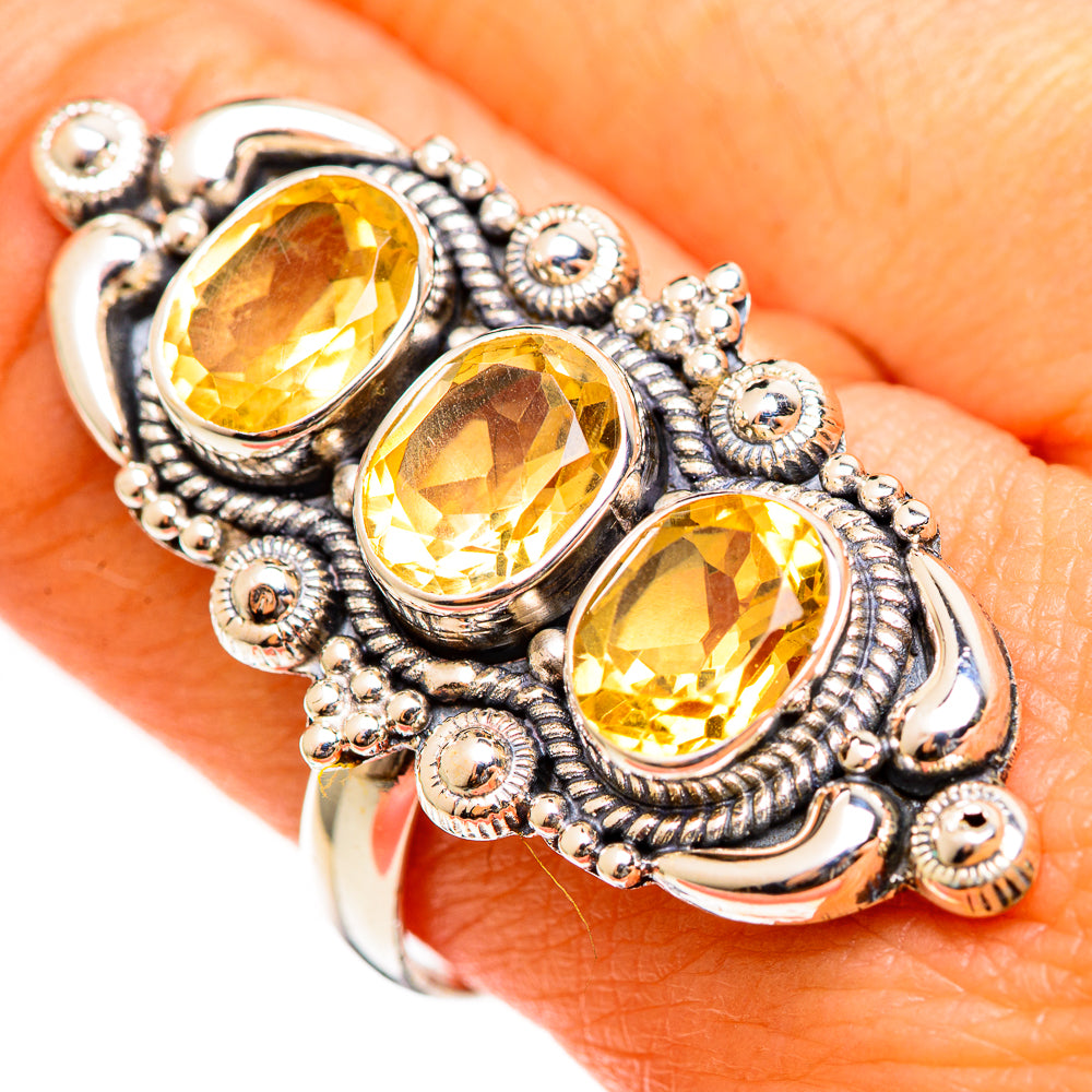 Citrine Rings handcrafted by Anasilvercos - RING111240