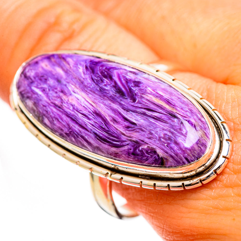 Charoite Rings handcrafted by Anasilvercos - RING111243
