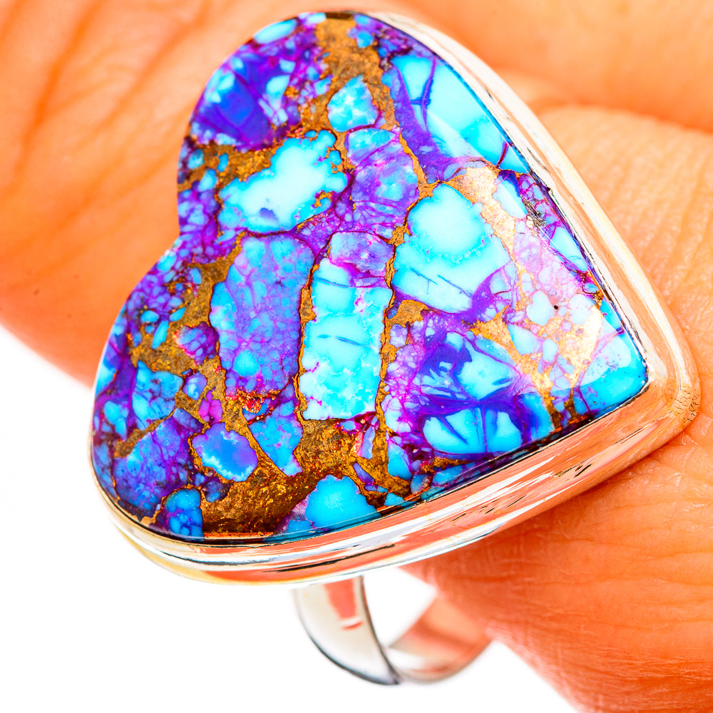Purple Copper Turquoise Rings handcrafted by Anasilvercos - RING111246