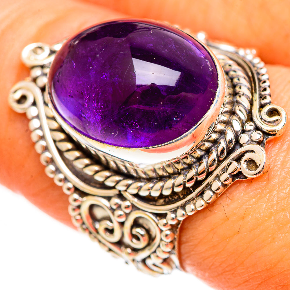 Amethyst Rings handcrafted by Anasilvercos - RING111248