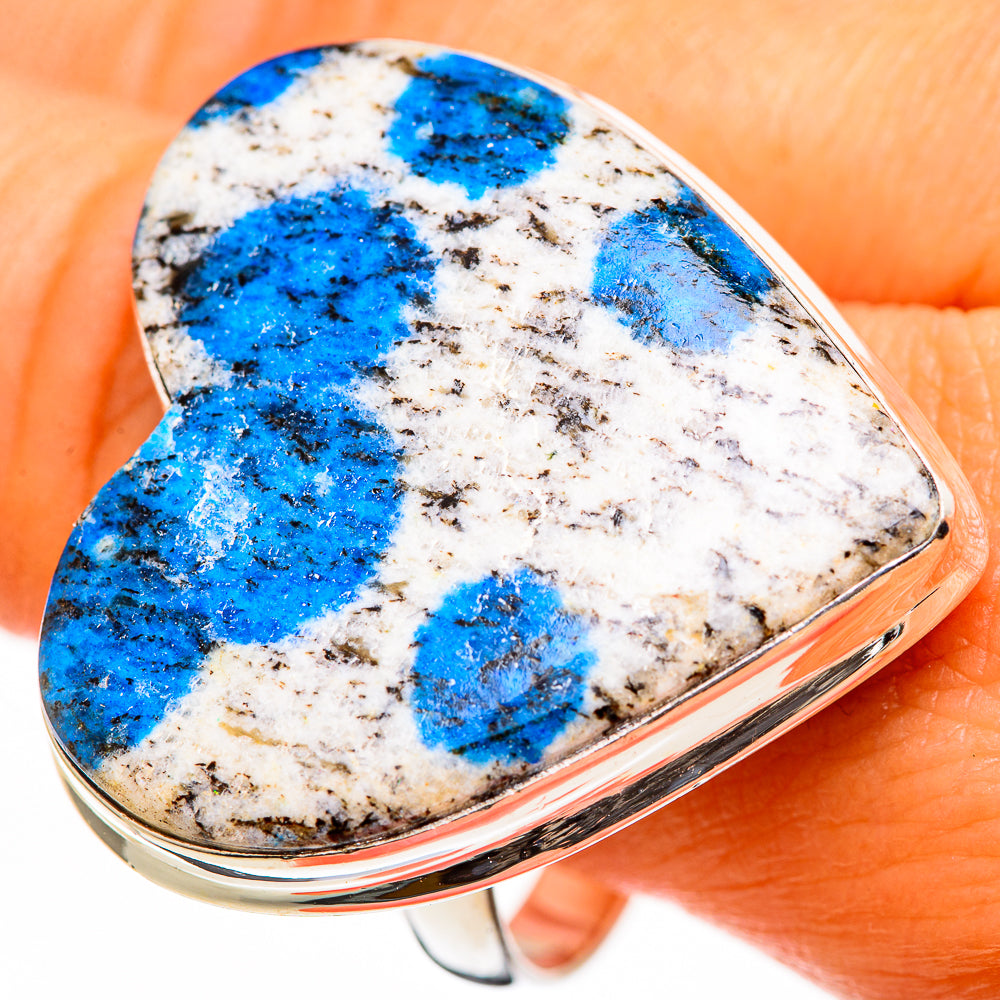 K2 Blue Azurite Rings handcrafted by Anasilvercos - RING111258