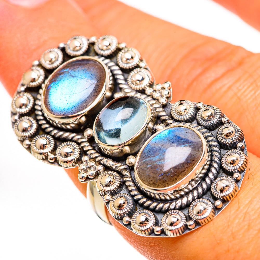 Labradorite Rings handcrafted by Anasilvercos - RING111260