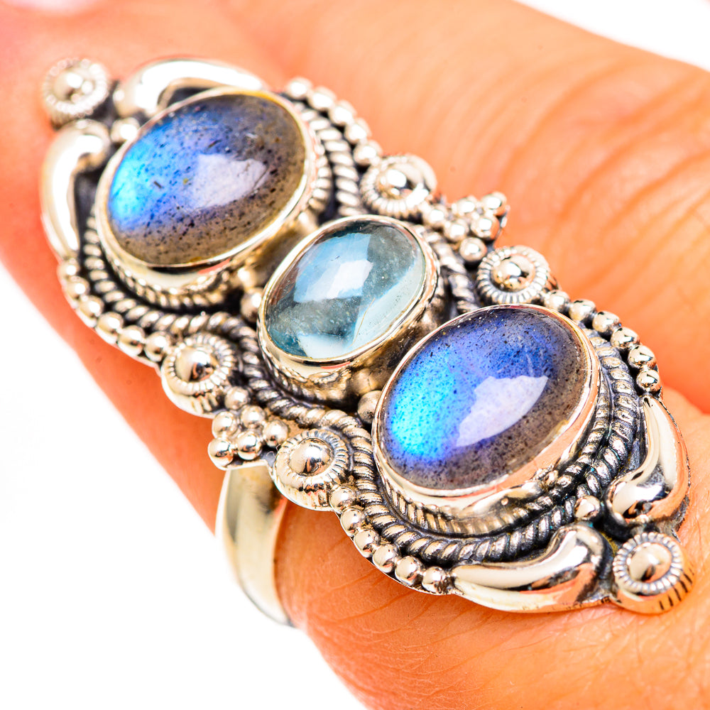 Labradorite Rings handcrafted by Anasilvercos - RING111266
