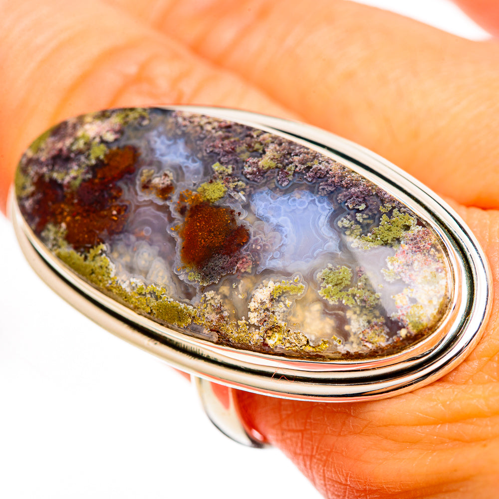 Plume Agate Rings handcrafted by Anasilvercos - RING111279