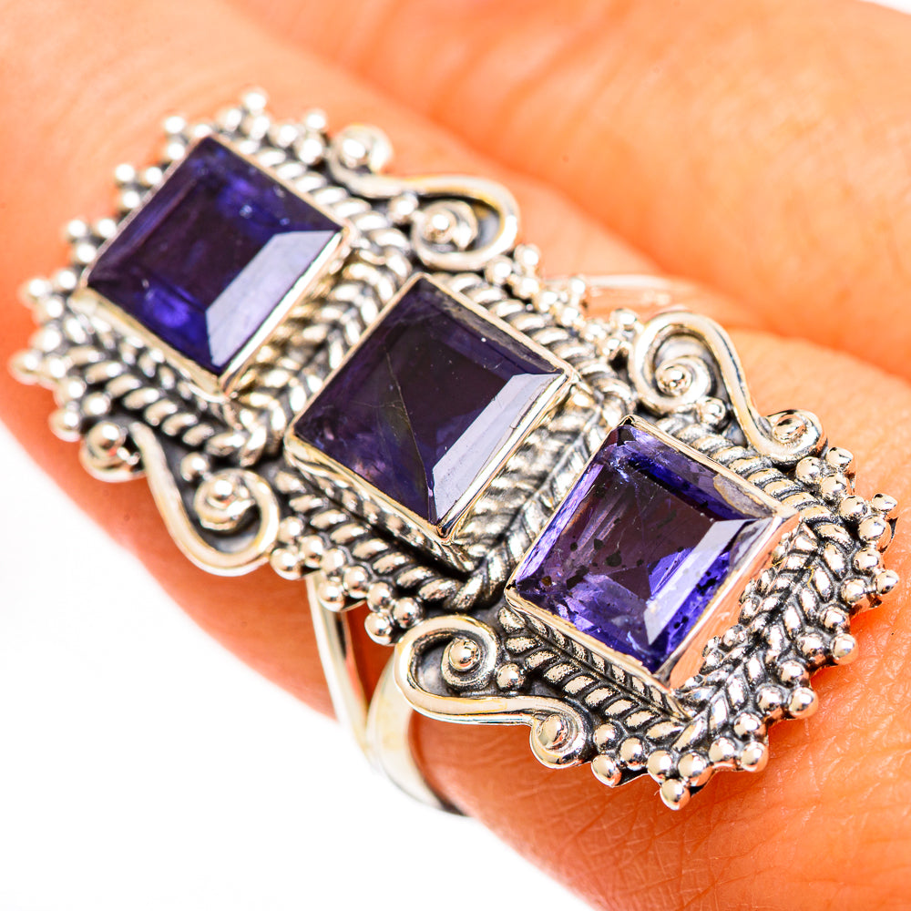 Violet Spinel Rings handcrafted by Anasilvercos - RING111289