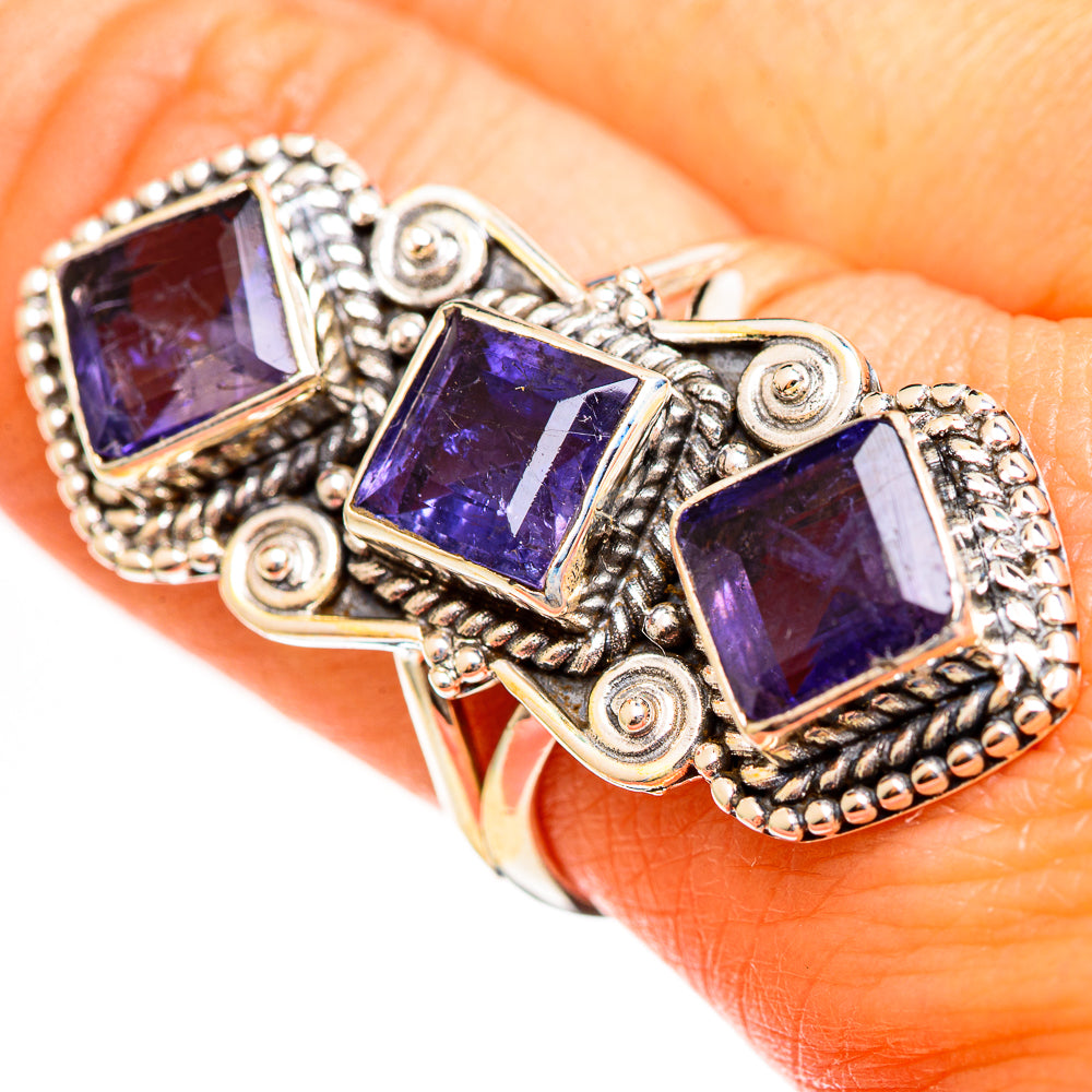 Violet Spinel Rings handcrafted by Anasilvercos - RING111294