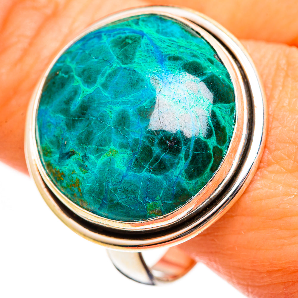 Chrysocolla Rings handcrafted by Anasilvercos - RING111305