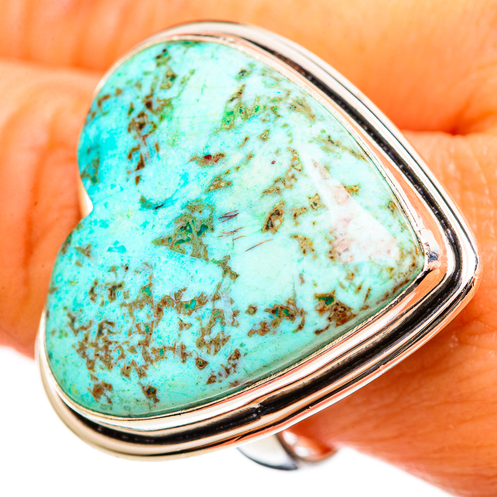 Tibetan Turquoise Rings handcrafted by Anasilvercos - RING111306