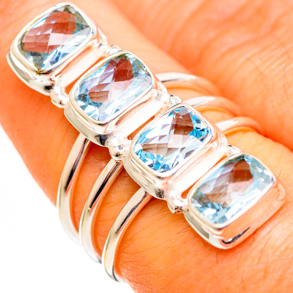 Blue Topaz Rings handcrafted by Anasilvercos - RING111316