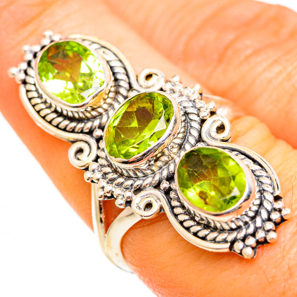 Peridot Rings handcrafted by Anasilvercos - RING111320