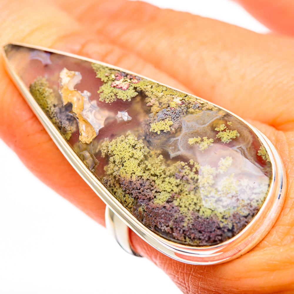 Plume Agate Rings handcrafted by Anasilvercos - RING111324