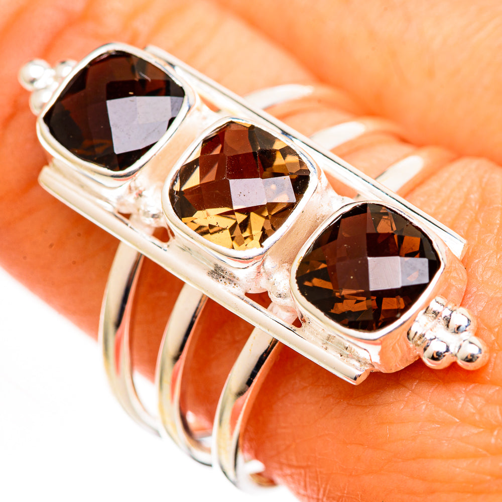 Smoky Quartz Rings handcrafted by Anasilvercos - RING111327