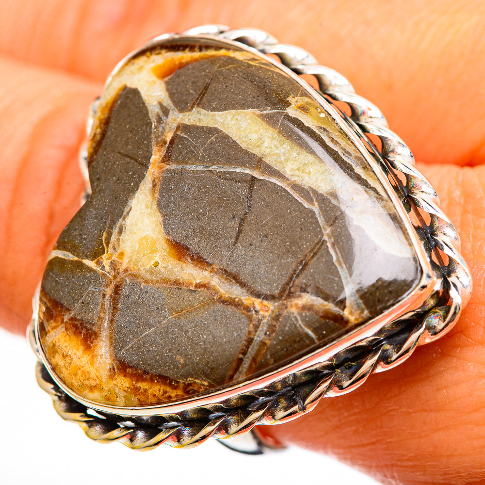 Septarian Nodule Rings handcrafted by Anasilvercos - RING111328