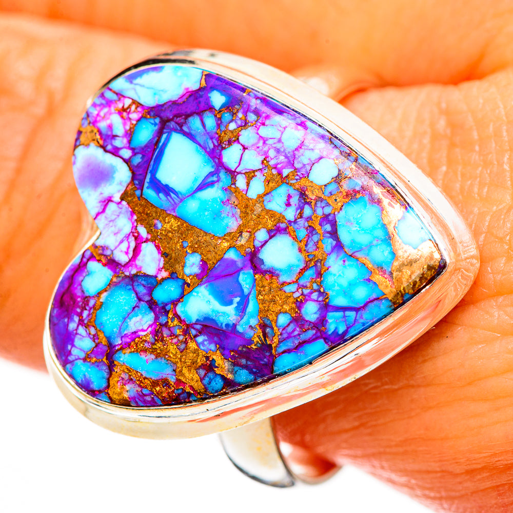 Purple Copper Turquoise Rings handcrafted by Anasilvercos - RING111336