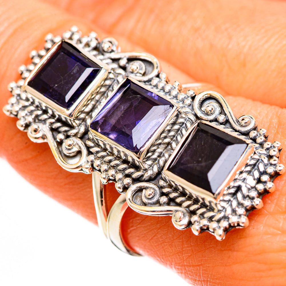 Violet Spinel Rings handcrafted by Anasilvercos - RING111339