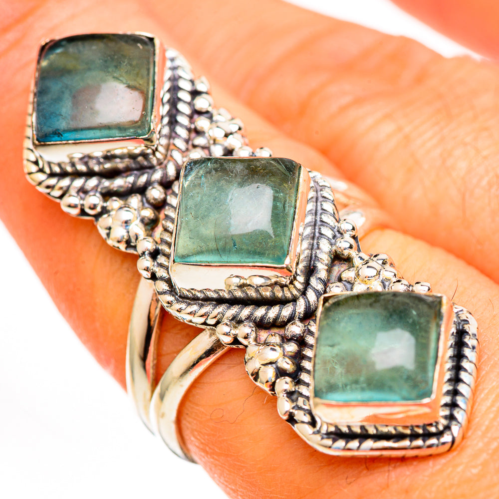 Green Fluorite Rings handcrafted by Anasilvercos - RING111350
