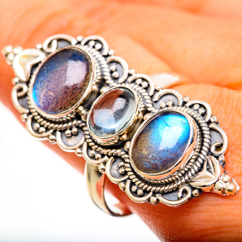 Labradorite Rings handcrafted by Anasilvercos - RING111351