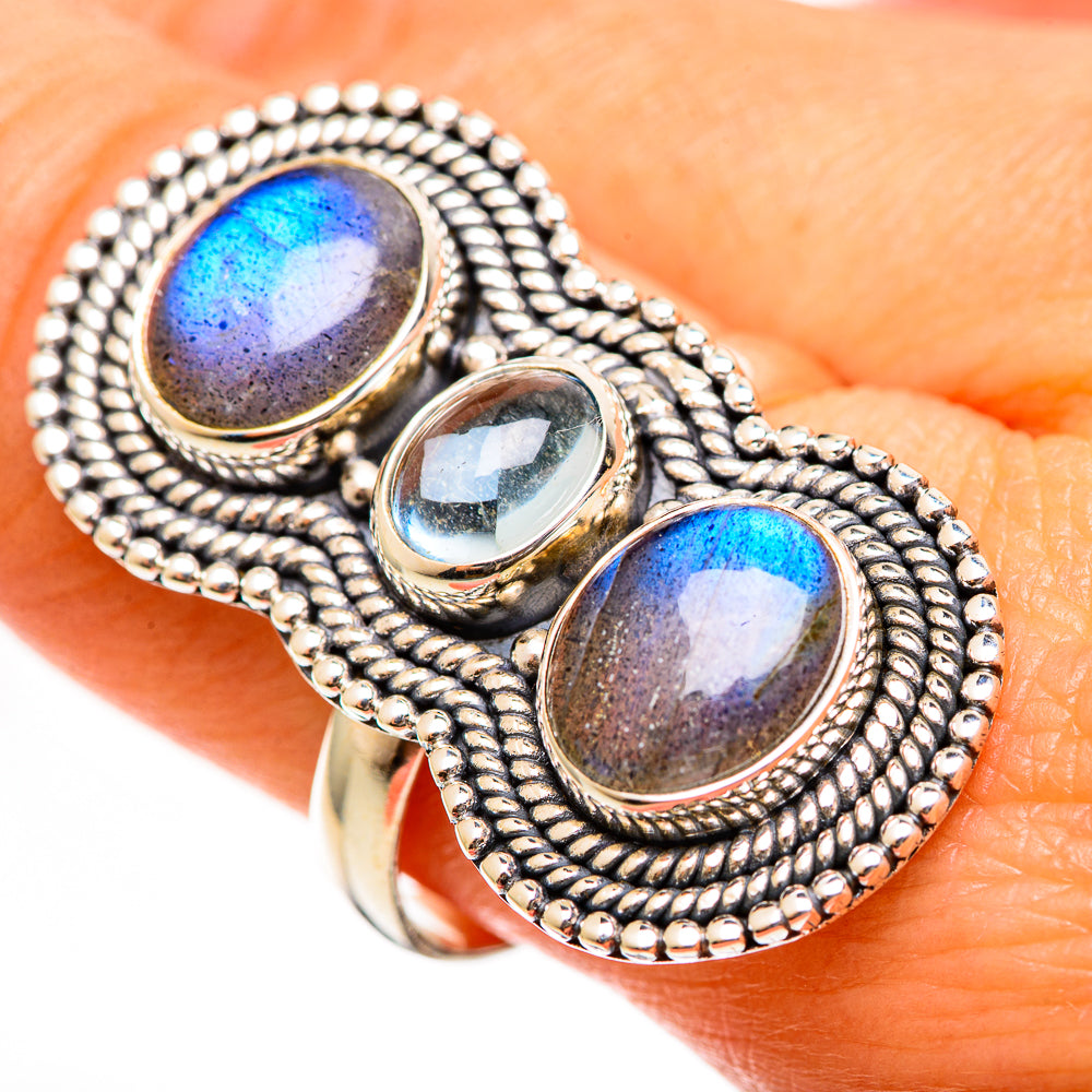 Labradorite Rings handcrafted by Anasilvercos - RING111654