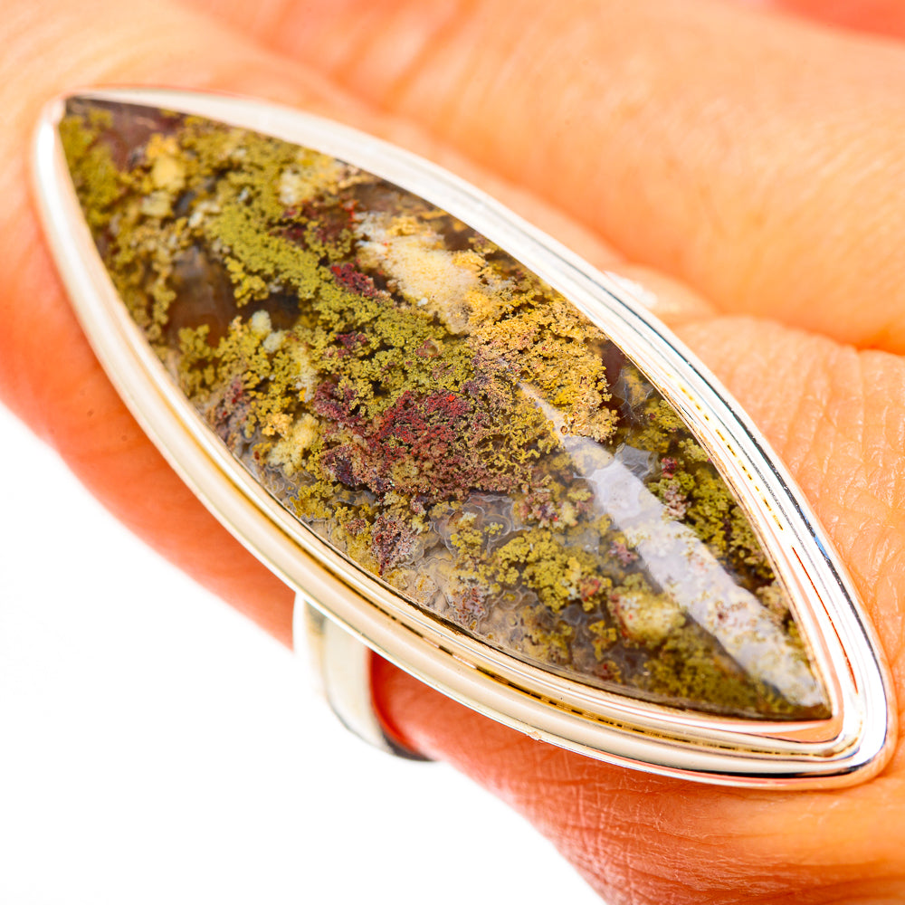 Plume Agate Rings handcrafted by Anasilvercos - RING111656