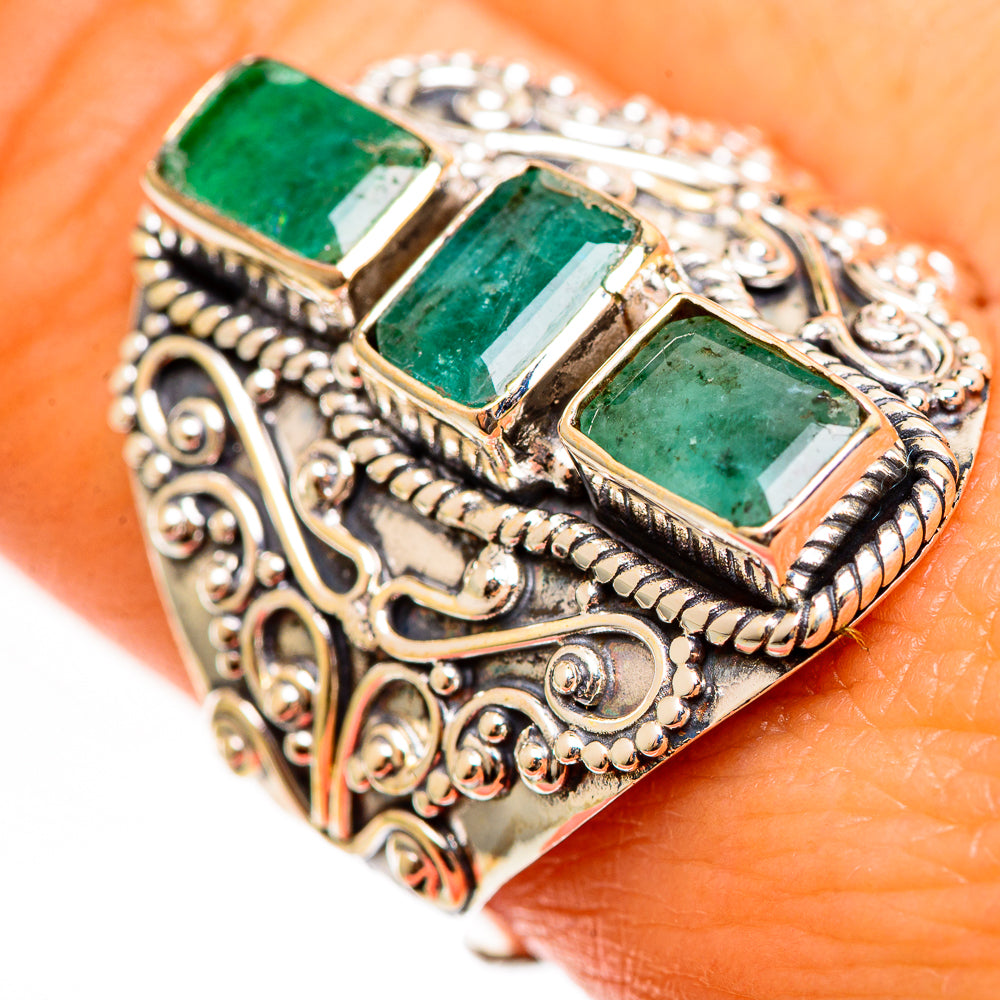 Emerald Rings handcrafted by Anasilvercos - RING111658