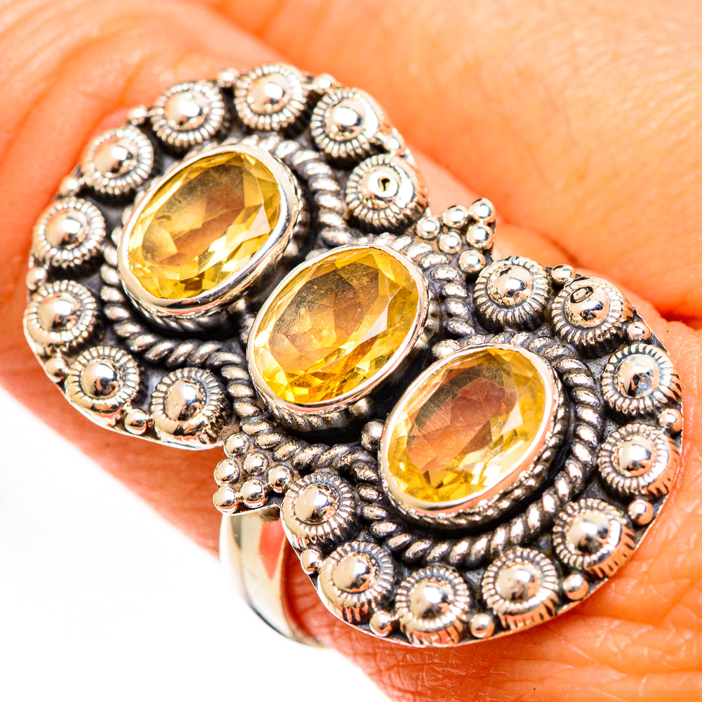 Citrine Rings handcrafted by Anasilvercos - RING111673