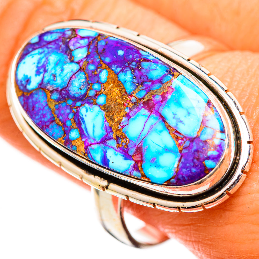 Purple Copper Turquoise Rings handcrafted by Anasilvercos - RING111675