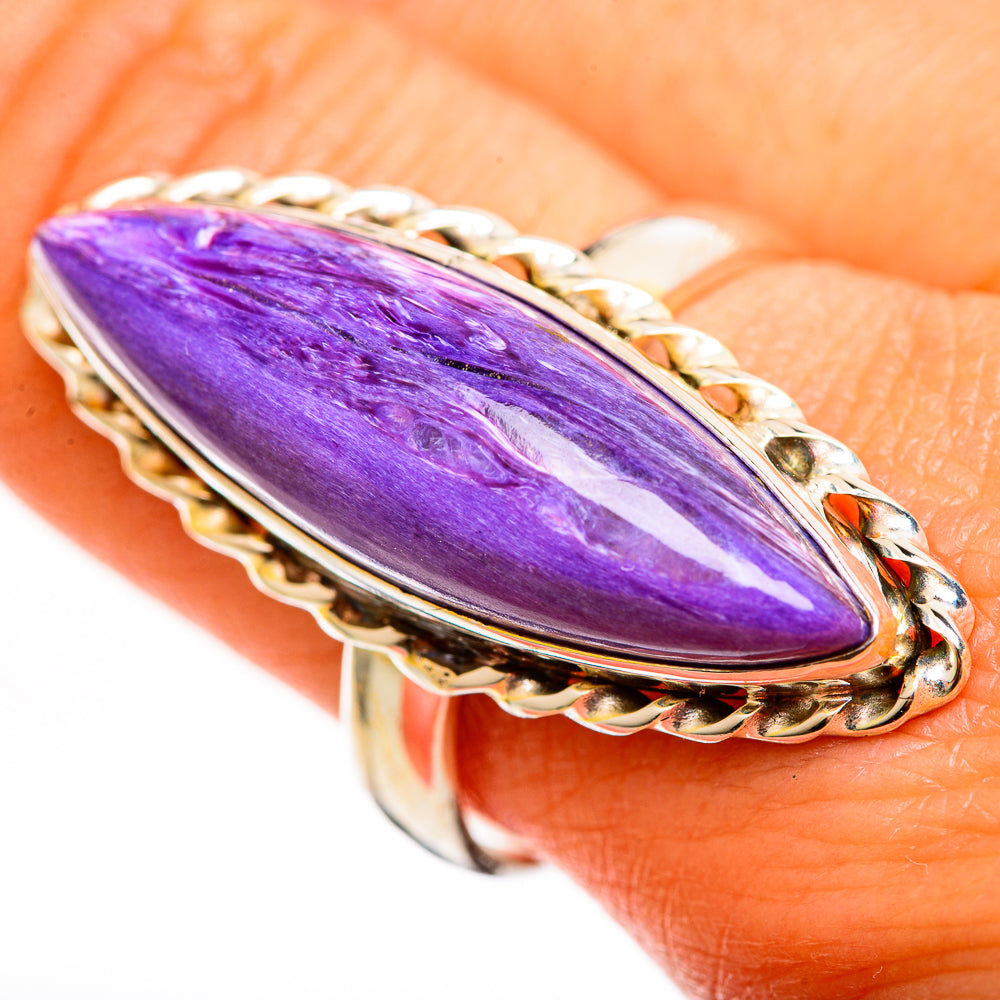 Charoite Rings handcrafted by Anasilvercos - RING111682