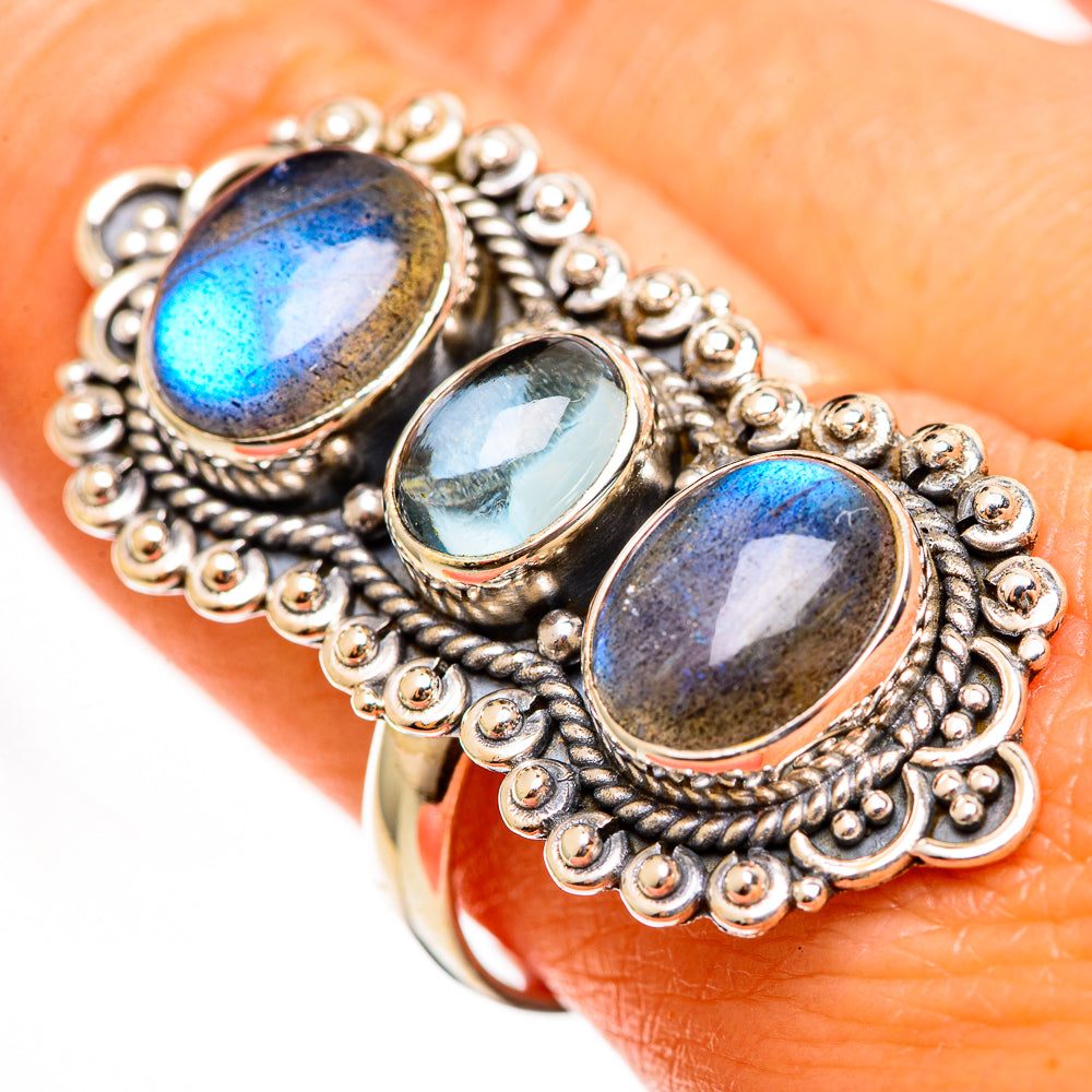 Labradorite Rings handcrafted by Anasilvercos - RING111691
