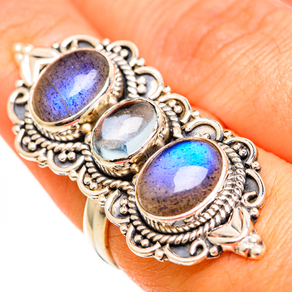 Labradorite Rings handcrafted by Anasilvercos - RING111697