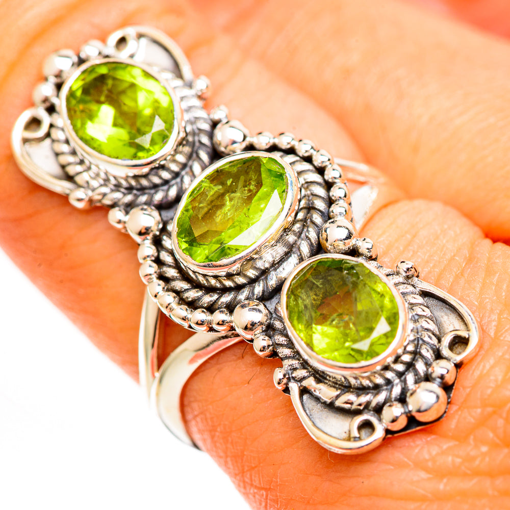 Peridot Rings handcrafted by Anasilvercos - RING111700