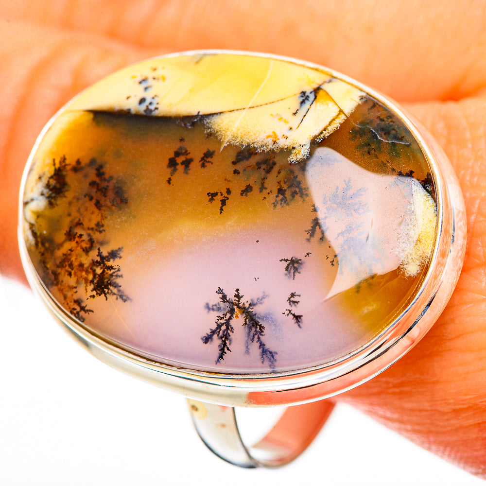 Dendritic Opal Rings handcrafted by Anasilvercos - RING111704