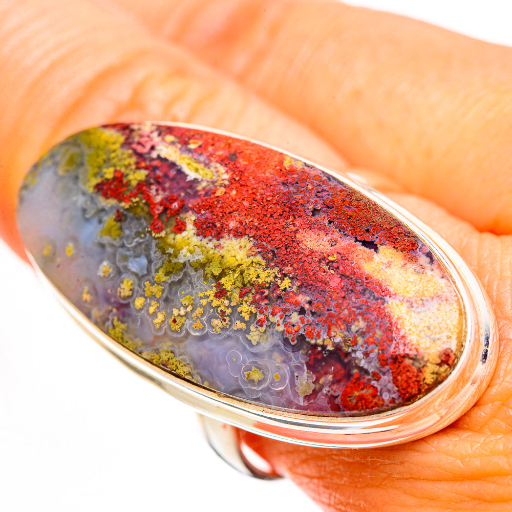 Plume Agate Rings handcrafted by Anasilvercos - RING111705