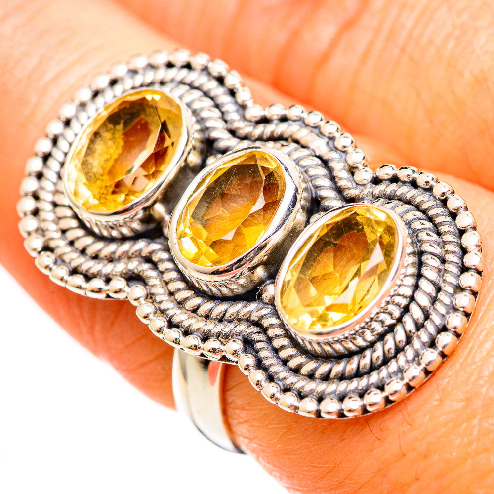 Citrine Rings handcrafted by Anasilvercos - RING111710