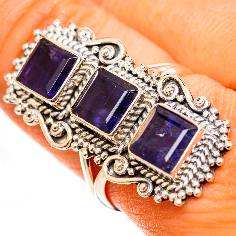 Violet Spinel Rings handcrafted by Anasilvercos - RING111714