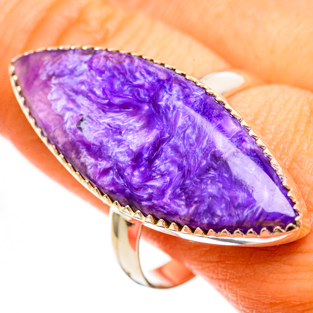 Charoite Rings handcrafted by Anasilvercos - RING111717