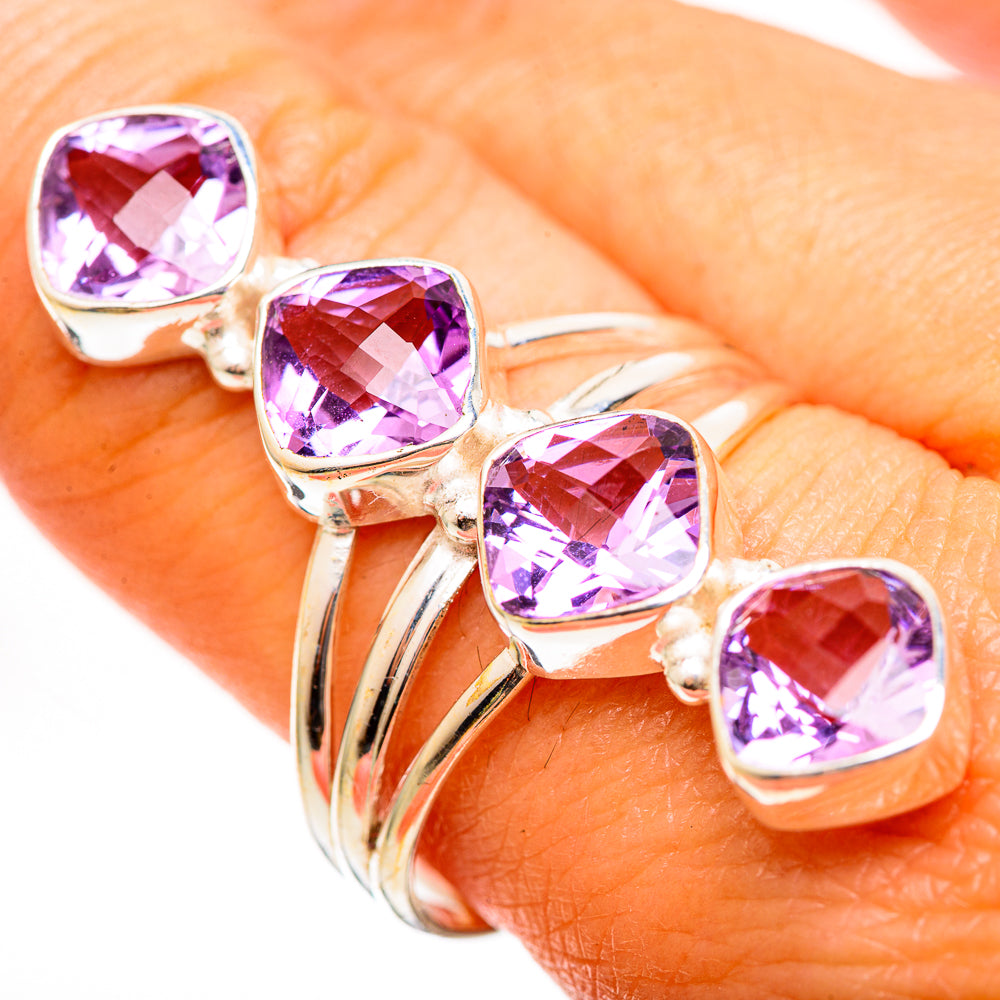 Kunzite Rings handcrafted by Anasilvercos - RING111718