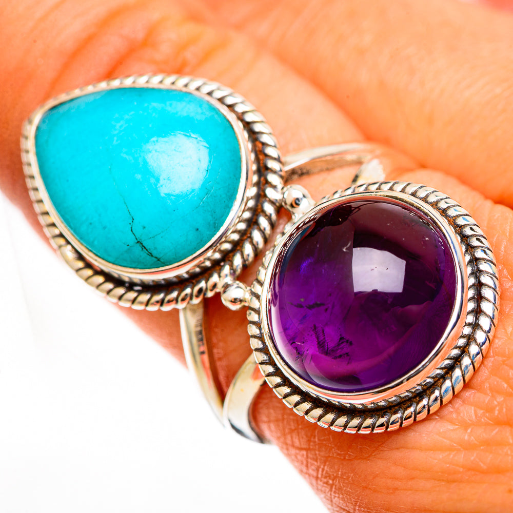 Peruvian Amazonite Rings handcrafted by Anasilvercos - RING111725