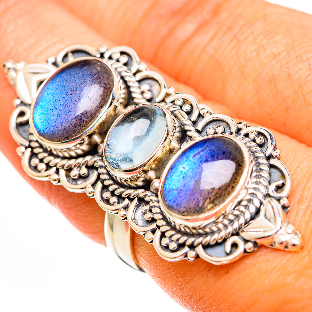 Labradorite Rings handcrafted by Anasilvercos - RING111728