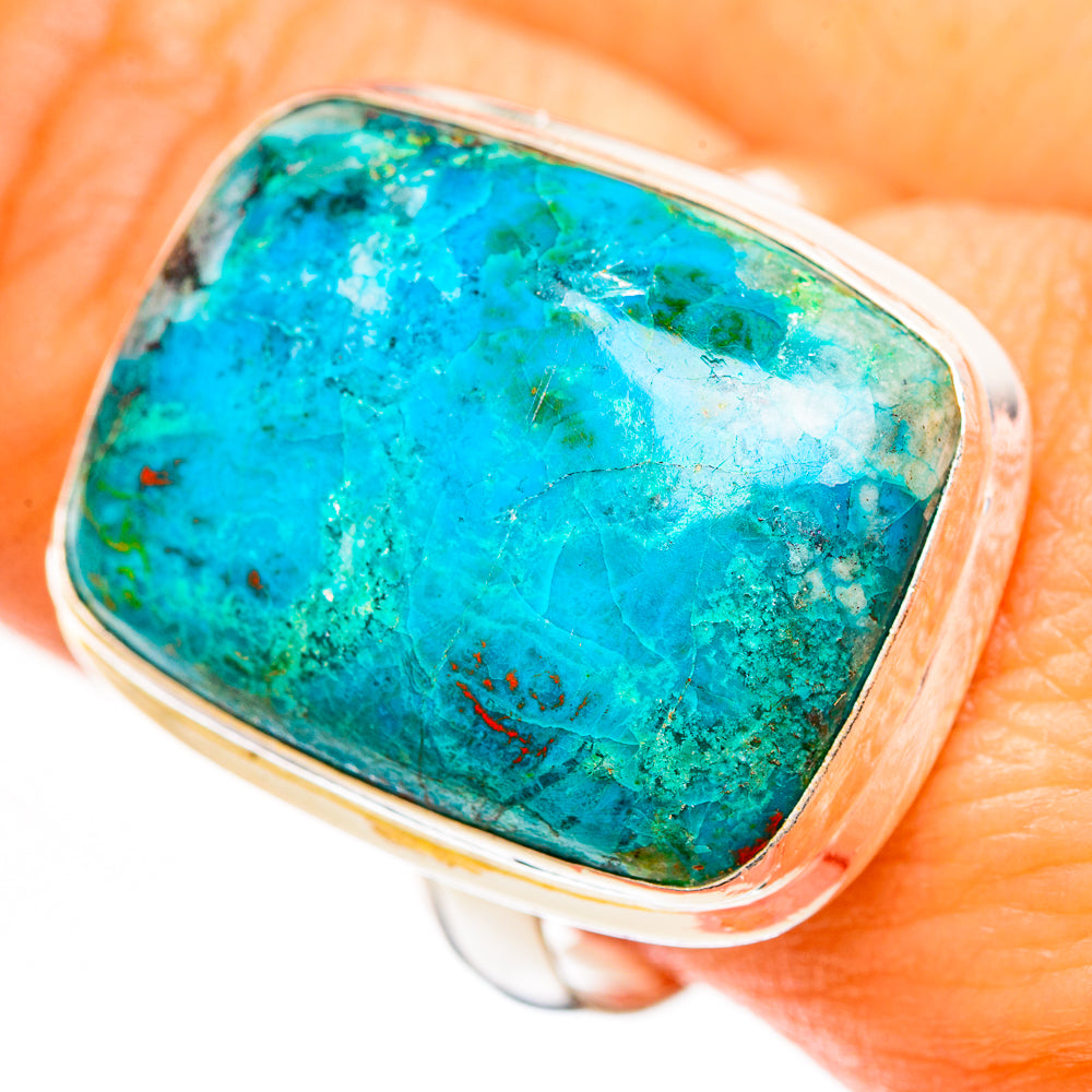 Chrysocolla Rings handcrafted by Anasilvercos - RING111731