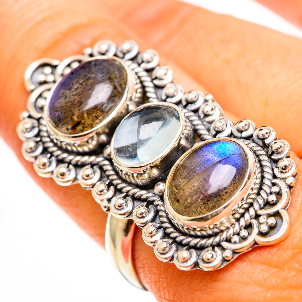 Labradorite Rings handcrafted by Anasilvercos - RING111734