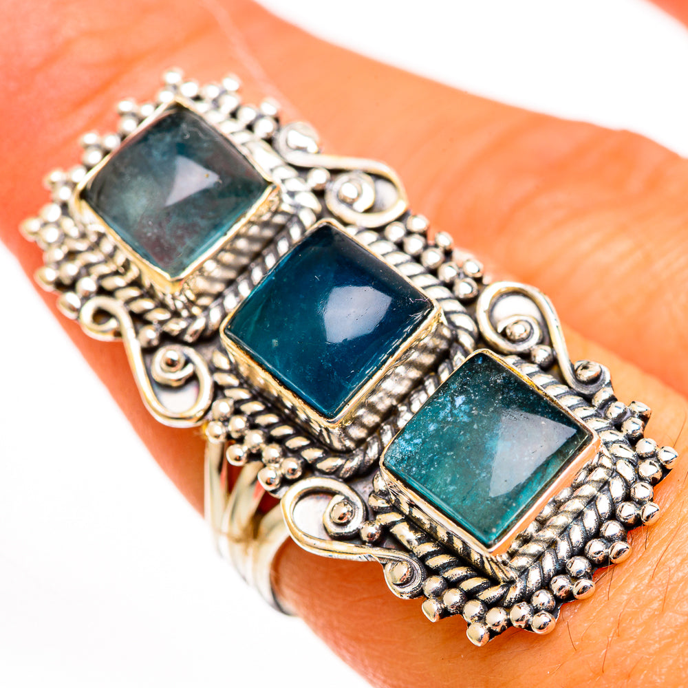 Green Fluorite Rings handcrafted by Anasilvercos - RING111736