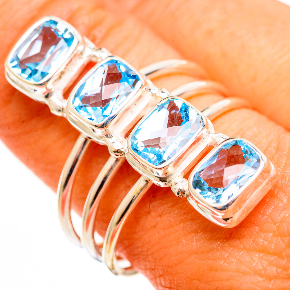 Blue Topaz Rings handcrafted by Anasilvercos - RING111737